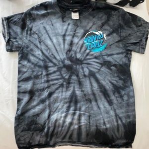 Santa Cruz tie dye wave tee